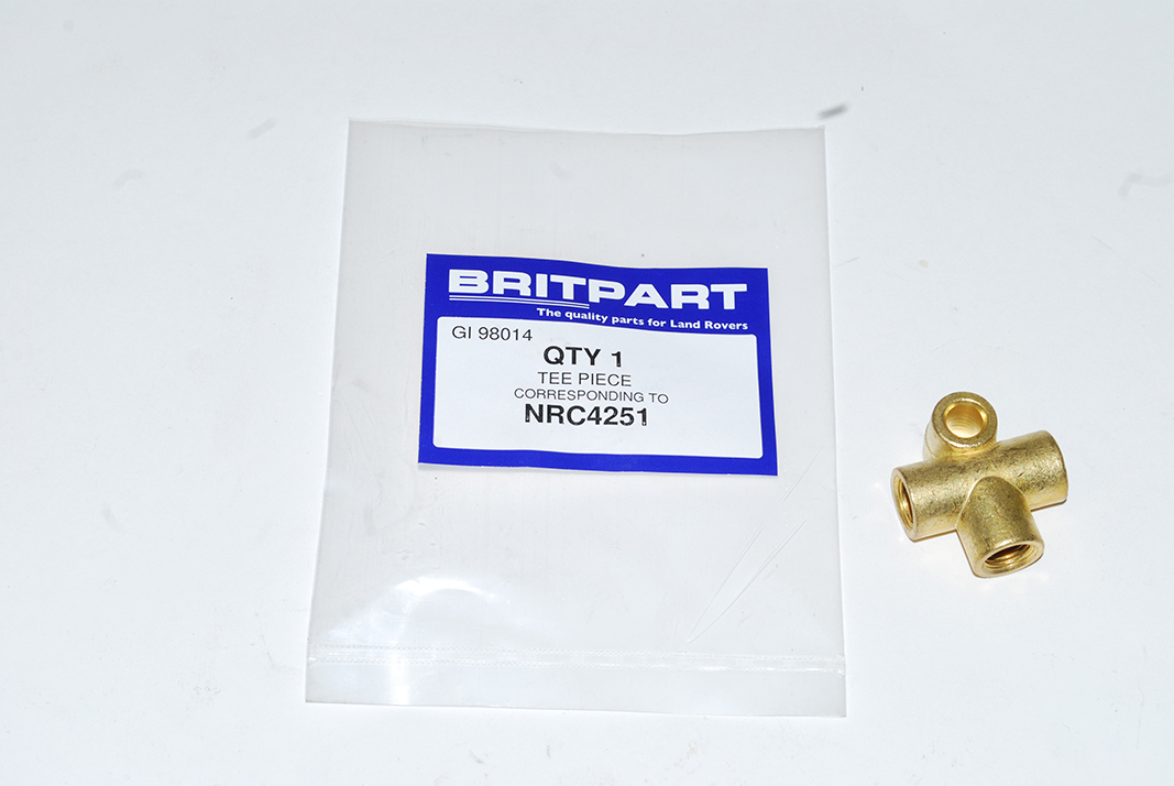 Brake Pipe T-Piece Metric M10 3-Way (Britpart) NRC4251