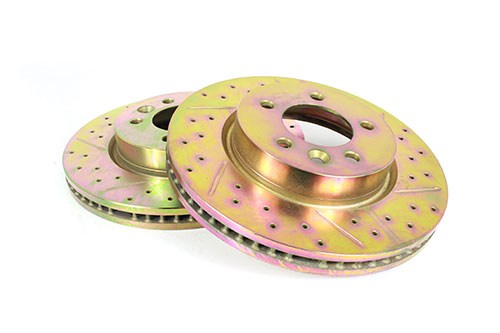 Front Brake Discs (2) Vented, Drilled & Grooved (Terrafirma) Tdv6 and 4.0P SDB000604CDG