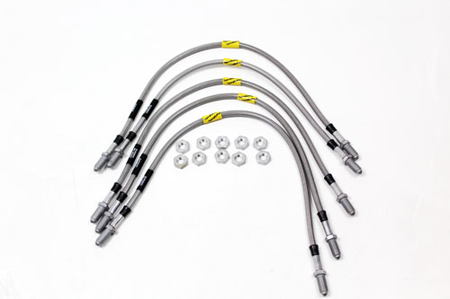 Brake Hoses Stainless Steel +50mm - D1 89 To 92 (Goodridge) TF606L TF646GD  **Front Hoses Male Threads**