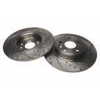 Rear Brake Discs (2) Discovery Sport (Britpart) LR061388 *Drilled & Grooved*