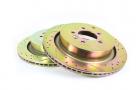 Rear Brake Discs (2) Vented, Drilled & Grooved (Terrafirma) SDB000646CDG