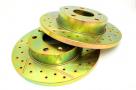Front Brake Discs (2) Solid, Drilled & Grooved (Terrafirma) 1.8P and 2.0D 2001 onwards SDB100830CDG