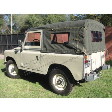 Hood SWB 88 Full Khaki With Windows (Britpart) 331113AG