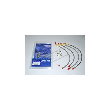 Brake Hose Set Braided +40mm 90/110/130 1999-2005 (Britpart) DA240140S