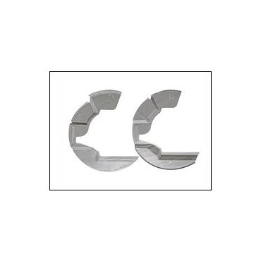 GALVANIZED MUDSHIELDS - PAIR - BRITPART   ( FRC6402 FRC6403)DA2860