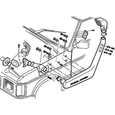 Safari Snorkel Kit Discovery 3.5/3.9 EFI 89-94 DA3018 SS325HF