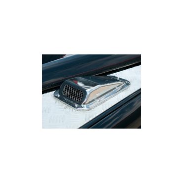 Air Intake With Grille LH Wing Stainless Steel  (Britpart) DA4000S