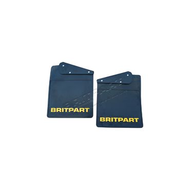 PAIR OF BRITPART MUDFLAPS (YELLOW LOGO) DA4532
