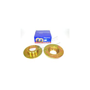 Brake Discs Rear Solid (2) Drilled &amp; Grooved (Britpart) DA4601 FTC1381  LR017953
