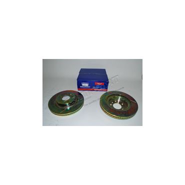 Brake Disc Front 340mm (2) Drilled & Grooved 4.4 (Britpart) SDB000614 SDB000613 LR189031 DA4611