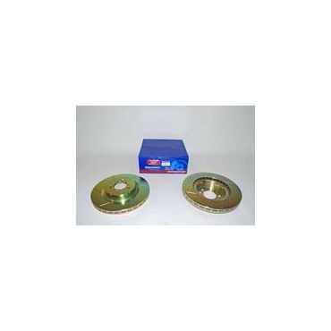 Brake Disc Front 360mm (2) Drilled &amp; Grooved (Britpart) DA4685 LR189032 SDB000624 DA4624 *See Notes*