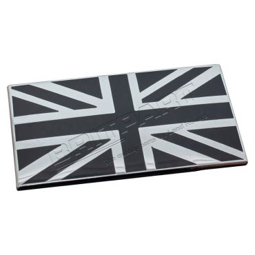DA7637 METAL SELF-ADHESIVE BLACK AND SILVER UNION JACK -