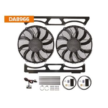 High Power Suction Fan  2 x 12&quot;  (Britpart) Defender 90/110 V8 - DA8966