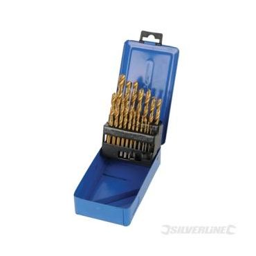 HSS Titanium-Coated Bit Set 19pce (Silverline) DS49