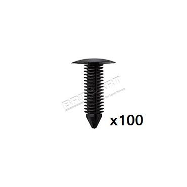 Front Bumper End Cap Fir Tree Fixing Clip x100 (Britpart) - DZM100080X