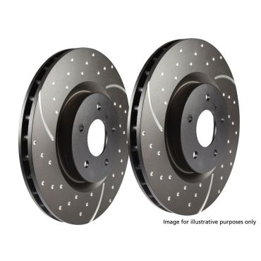 Brake Disc Front -Vented- D1 RRC DEF (EBC) FTC902 LR017952 LR189051 DA4151 *Pair*