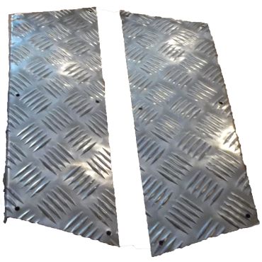 Lower 1/4 Panel Chequer Plate BLACK  (pair) LRD307B