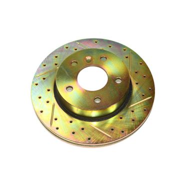 Brake Disc Front P38 Drilled &amp; Grooved (Terrafirma) NTC8780CDG