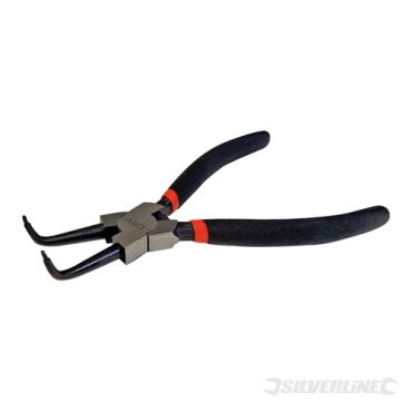 Bent Nose Internal Circlip Pliers 180mm (Silverline) PL65