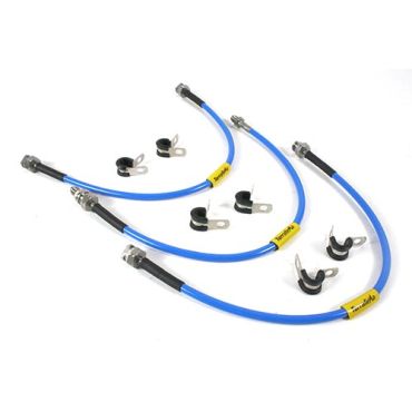 Stainless Steel Brake Hoses +50mm - Defender (90/110/130) 2004 onwards No ABS (Terrafirma) TF605XTL TF645GD