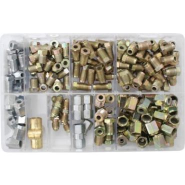 Assorted Box of Brake Pipe Nuts And connectors box Qty 186 AT108