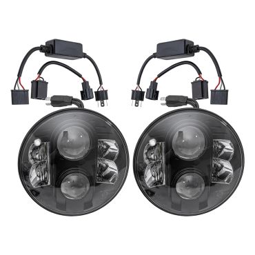 LED headlights Black Backing LHD (Bearmach) BA070LEDLBBM*Pair*