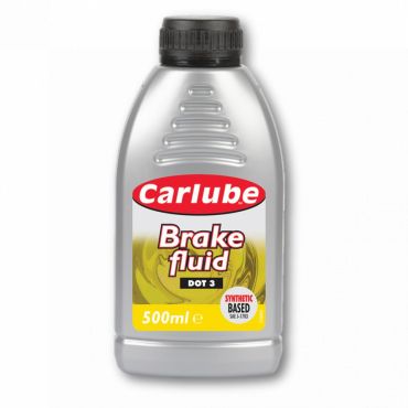Brake Fluid DOT 3 500ml (CARLUBE) BRF050 *USE WITH SERIES MODELS*