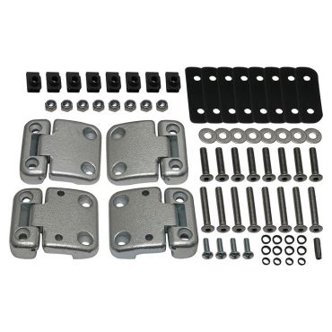Door Hinge Kit Front 90/110 Torx Headed Bolts (Britpart) DA1070SS *Puma Style Fixings*