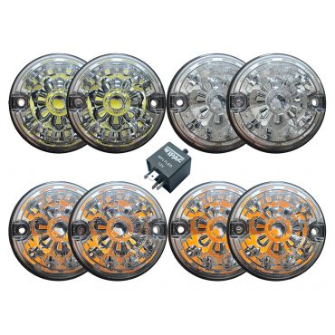 LED Light Kit Clear Lenses  Defender Series 2/3 (WIPAC) DA1191 HLK001