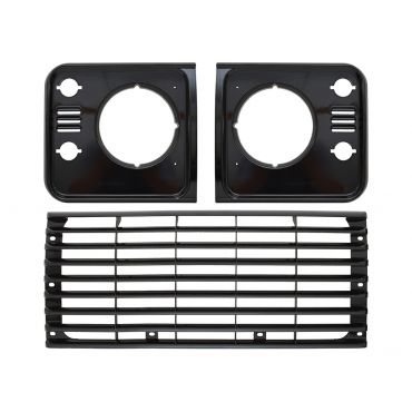 Front Grille & Headlamp Surround Set Santorini Black (Britpart) DA1357