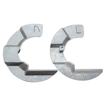 Mud Shield Kit RH &amp; LH Galvanished (Britpart) FTC4838 FTC4839 DA1860