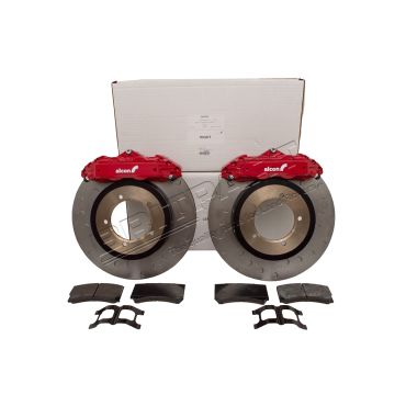 Alcon 4 Piston Front Disc Caliper Kit - Defender 16&quot; Wheels - Red DA2702