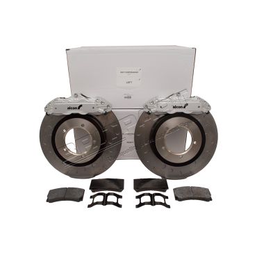 Alcon 4 Piston Front Disc Caliper Kit - Defender 16" Wheels - Silver DA2703