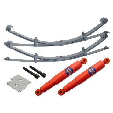 Parabolic Springs Rear 3-Leaf Pair & Shocks (Britpart) DA4107 DA2781 *See Info*