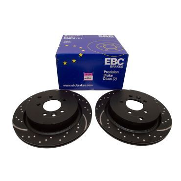  Brake Disc Rear 350mm D3 D4 RRS (EBC) DA4188 LR189034 SDB000645 SDB000646 *Pair*