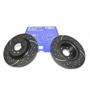 Brake Disc Front 360mm (2) Drilled &amp; Grooved (EBC) SDB000624 DA4496 LR189032 *See Notes*
