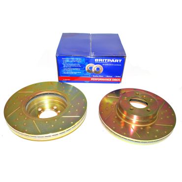 Brake Disc Front L322 02-05 Drilled & Grooved (Britpart) DA4609 SDB000201