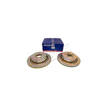 Brake Disc Rear Drilled &amp; Grooved (2) (Britpart) L322 05- SDB500201 SDB500202 LR017804  DA4623