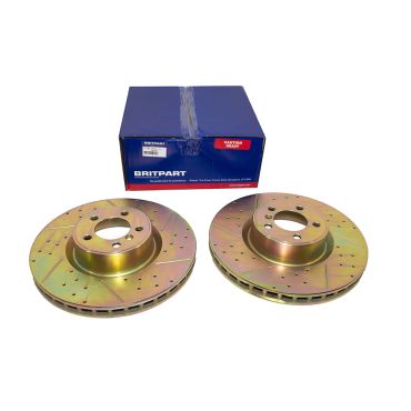 Front Brake Discs 5.0 SC &amp; 4.4 TDV8 (Britpart)   LR011591 LR031845 LR189043  DA4625 *Pair*