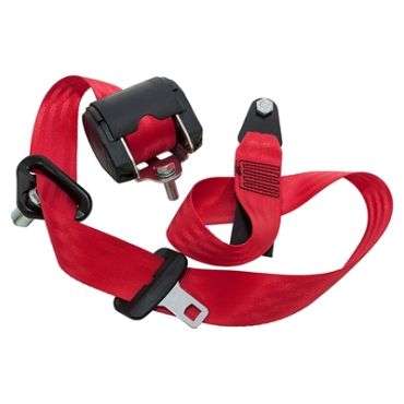 Red Seat Belt Single (Britpart) Defender Station Wagon - DA5057