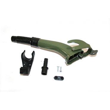 PLASTIC NOZZLED SEMI FLEXIBLE JERRY CAN SPOUT - KHAKI (GREEN GE1002