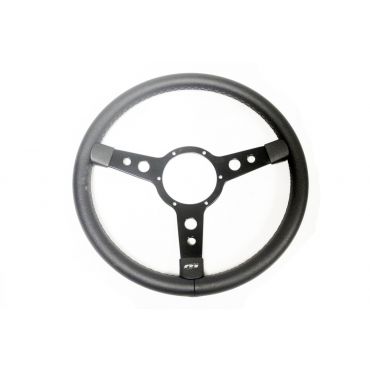 STEERING WHEEL BLACK VINYL 15 IN 3-SPOKE - DEF-D1-RRC GI005