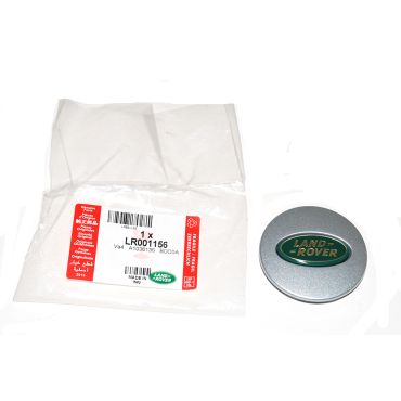 Wheel Centre Disc Silver With Green Badge (Genuine) LR089424 LR001156