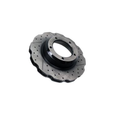 Brake Disc Front -Vented- D1 RRC DEF Drilled &amp; Grooved (Terrafirma) FTC902 LR017952 LR017952WCDG *Pair*