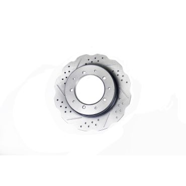 Brake Disc Rear Wavy Drilled & Grooved (Terrafirma) LR017953WCDG