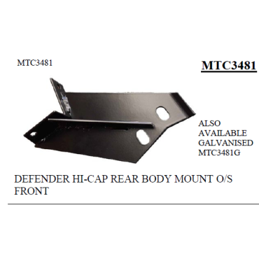 HI Cap Rear Body Mount O/S Front MTC3481