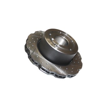 Brake Disc Front D2 Wavy Drilled &amp; Grooved (Terrafirma) SDB000380WCDG