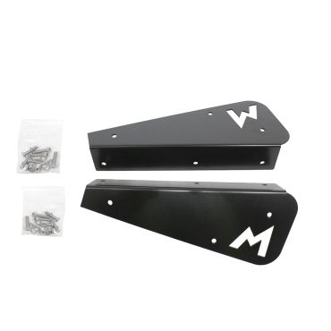 PAIR OF STAINLESS STEEL MUDFLAP BRACKETS REAR 90 BLACK (TERRAFIRMA) TF3011B