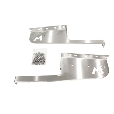 PAIR OF STAINLESS STEEL MUDFLAP BRACKETS REAR 110/130 (TERRAFIRMA)