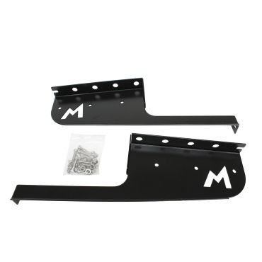 PAIR OF STAINLESS STEEL MUDFLAP BRACKETS REAR 110/130 BLACK (TERRAFIRMA) TF3012B